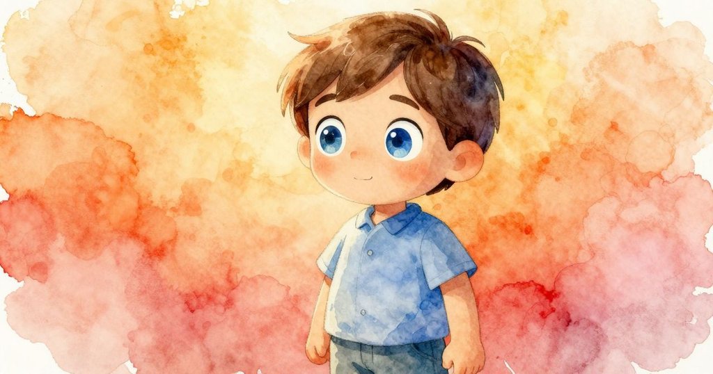 男子眼神特寫,眼中映出漸淡的藍色粉筆貓頭鷹,專注中帶有一絲憂傷,細節豐富流露情感