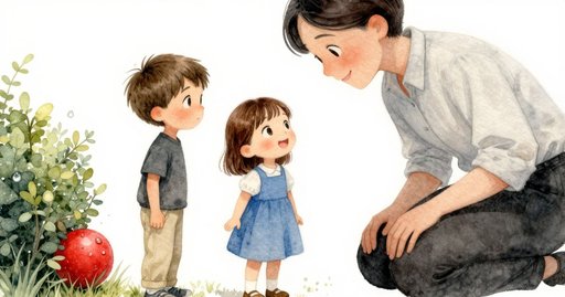 Red Ball Rolls Out from the Hedge