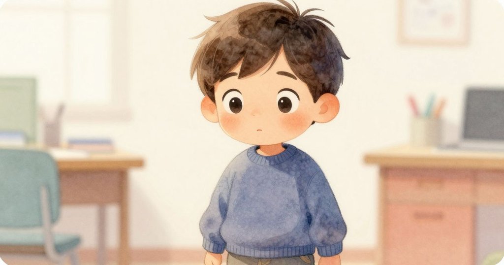 Niall凝視桌上乾蠟與筆跡的近照,眼神專注好奇,柔和光線襯托出探索情感