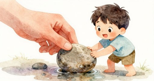 The Darker Stone in the Puddle