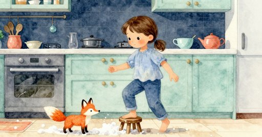 Toy Fox Slides on the Counter