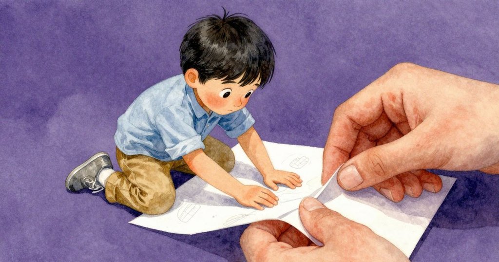 Yorick 手中燈籠工藝特寫，紙張摺痕與醬料細緻展現，溫暖光線襯托創作專注