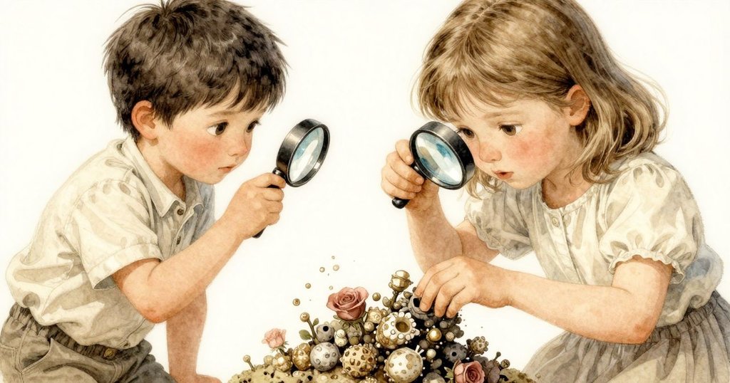 塞琳與埃弗雷特近距離展示手部動作，分別刷除藤壺與調整放大鏡，畫面充滿專注與細緻感