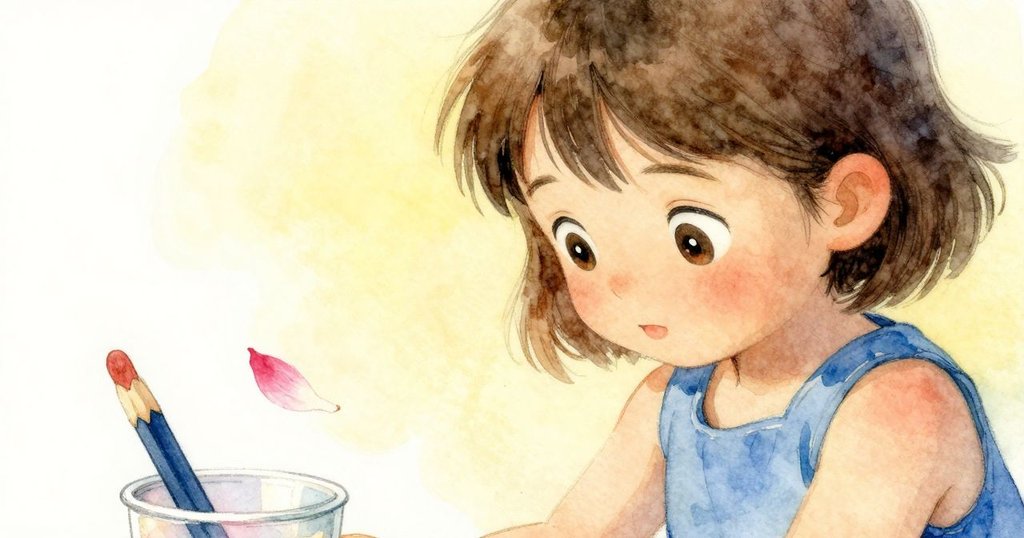 艾斯梅房間特寫粉色花瓣從筆筒滑出，精細紋理在柔光中展現，靜謐空間傳遞溫柔動態。