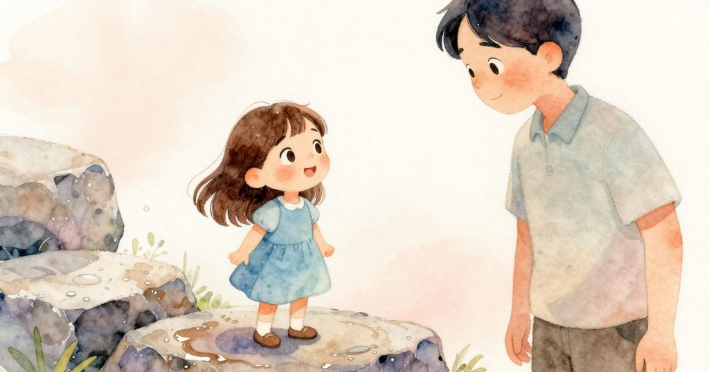 近距離呈現石頭上的水滴和泥中魚形印記，展現自然細膩美感與神秘感。