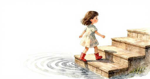 Pebble Splash in the Yard Puddle