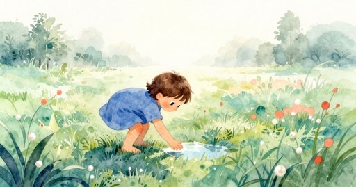 Puddle Shrinks Under Sunlight