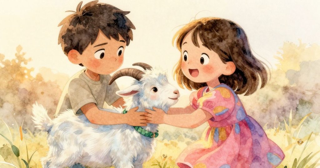 在金色夕陽中,Troy 輕拍玩偶羊頸部,Iris 緊緊擁抱,室內溫暖氛圍中展現寧靜結局