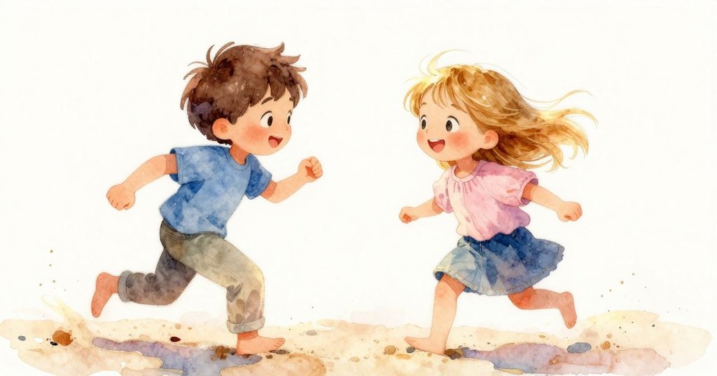 沙地上近距離拍攝的白紙，在風中翻動，展示紙張與沙粒的細緻質感，烏鴉在旁觀察，情境寧靜