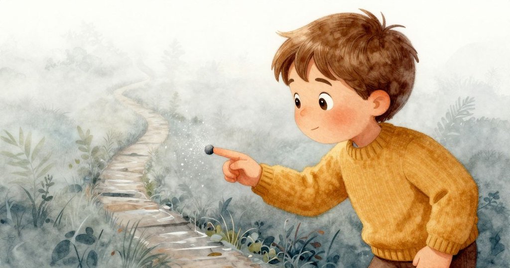 克莱德笑著,用橡皮輕敲閃爍著的塵埃,玻璃上珠子滑動留下清晰痕跡,呈現故事的發展