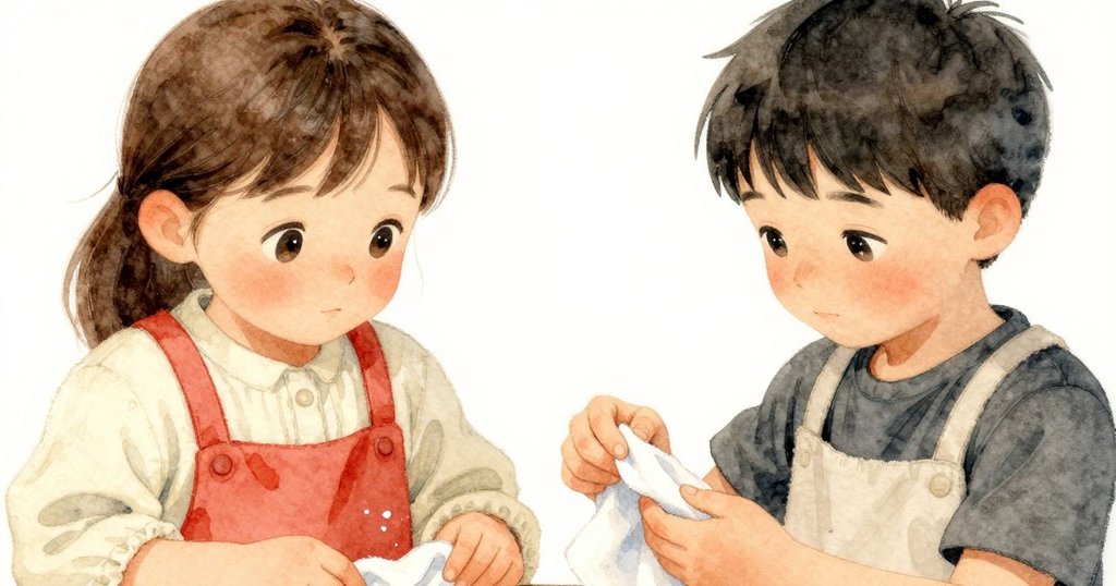 Verity專注的雙手輕拂毛巾, 擷取奶油與氣泡滴落, 展現細膩的烹飪過程