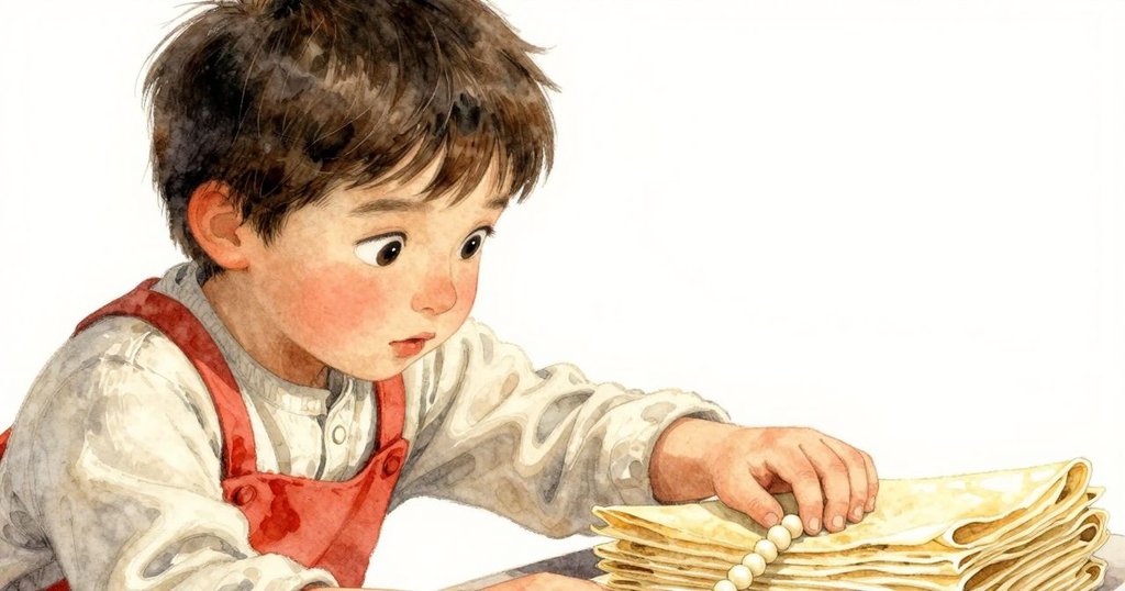 Verity穩住傾斜可麗餅堆, 舉起鍋鏟舀取奶油, 一顆奶油珠緩緩滑下, 呈現瞬間緊張與專注