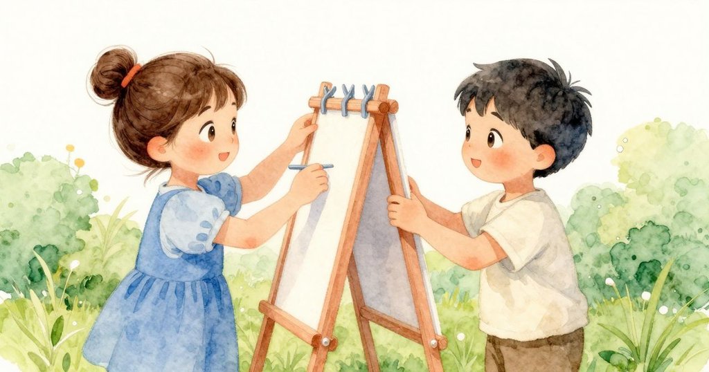 威拉與克萊德合作加固晾曬框架，動作協調流露喜悅，在溫暖夕陽下展現團隊精神