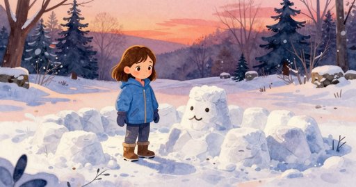 A Water Glaze Tilts the Snow Wall of the Backyard Fort