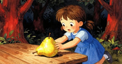 Pear Falls When Robin Weighs Down the Branch