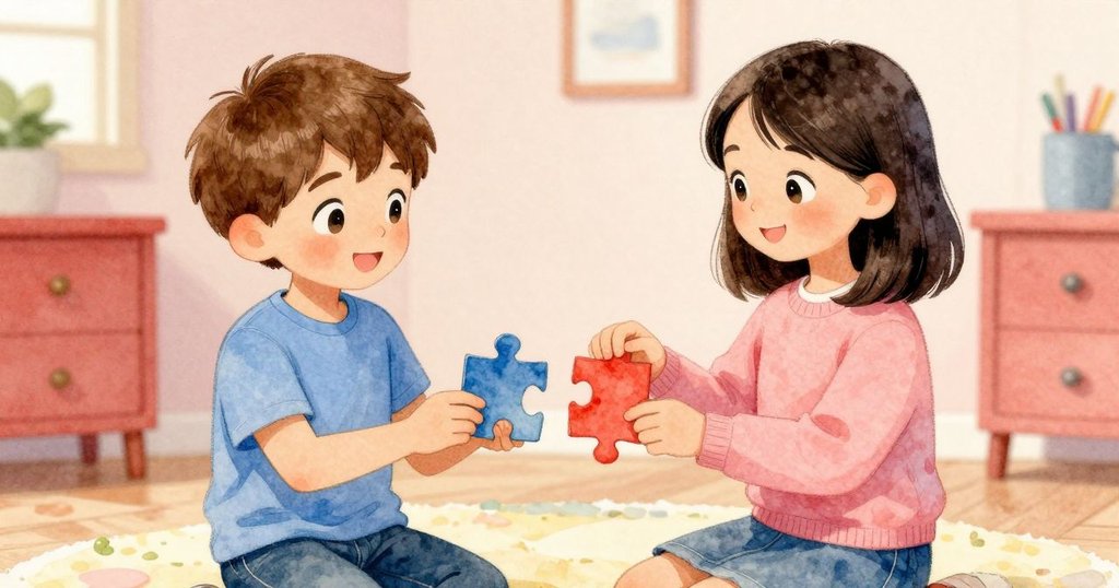 加納旋轉鹿形拼圖時，凱拉輕觸他的袖子，雙重場景展現團隊合作與緊湊的創作氣氛