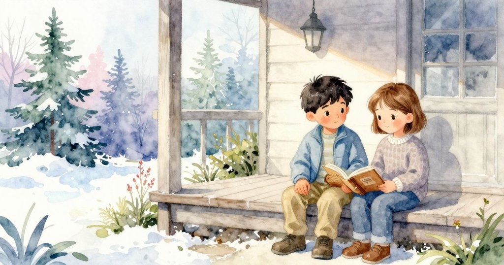 雨過天晴後，克萊德手持日誌歸來，與門廊上閱讀的Celina互點頭示意，庭院恢復平靜，展現溫馨結局