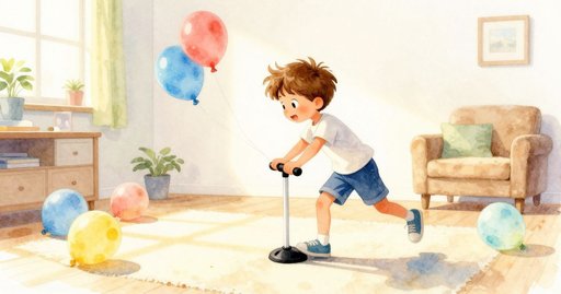 Small Corner Balloons Finish the Living-Room Decoration