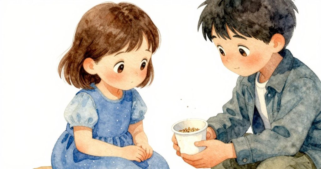 Esme的手細緻握著紙杯，濕潤杯邊閃著微光，杯中小粒子光亮，畫面特寫展現細節