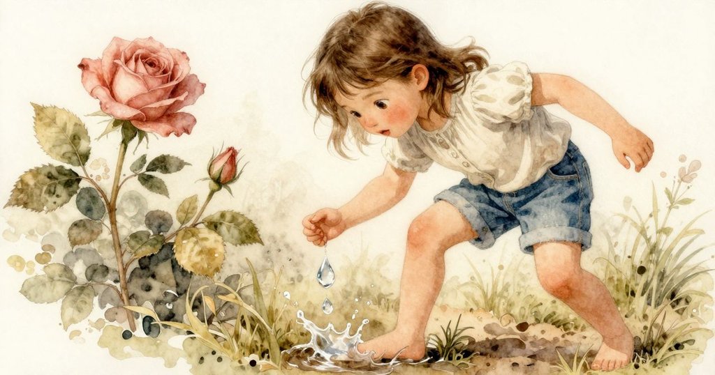 馬倫踩在濕地上,水泡於根旁爆裂,水滴輕拂腳踝,透明效果細膩展現瞬間之美