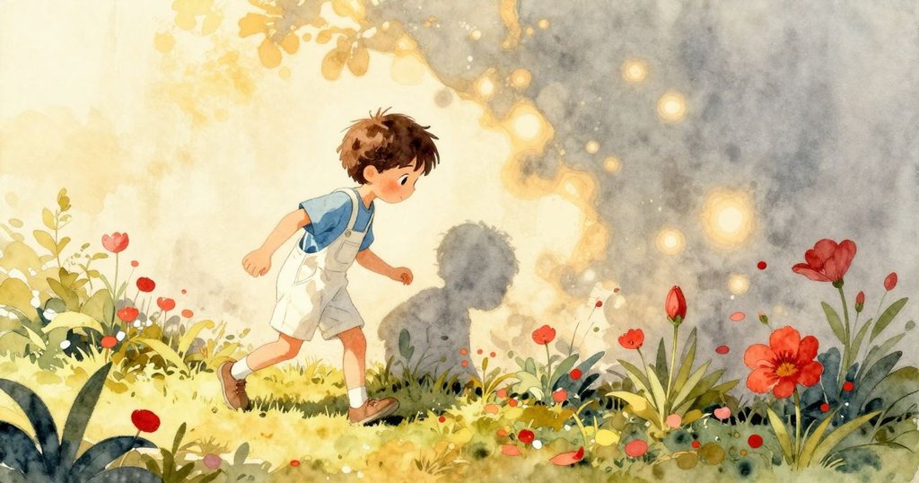 艾斯梅彎下膝蓋小心接近被光影交錯的牆面，低角度拍攝展現堅定神情與透明肥皂膜的柔美