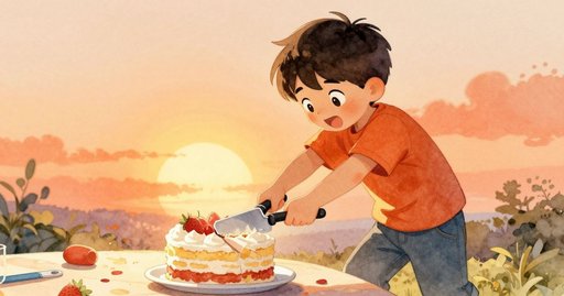 The Bent Plastic Cake Cutter and the Second Slice