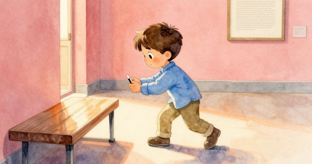 懷亞特閉上畫冊，露出沉思微笑，走向沐光長椅，與印台做最後告別，畫面充滿溫柔與希望