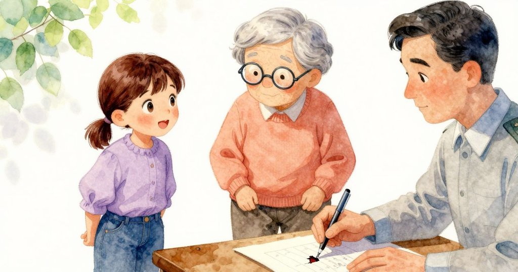 Kaya 的手正伸向桌上筆具，金屬鏈扣住筆身，特寫展現物件質感與她專注的神情。