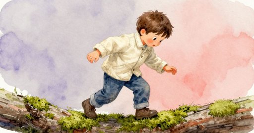 Walking Stick Marks a Hidden Dry Strip by the Fallen Log