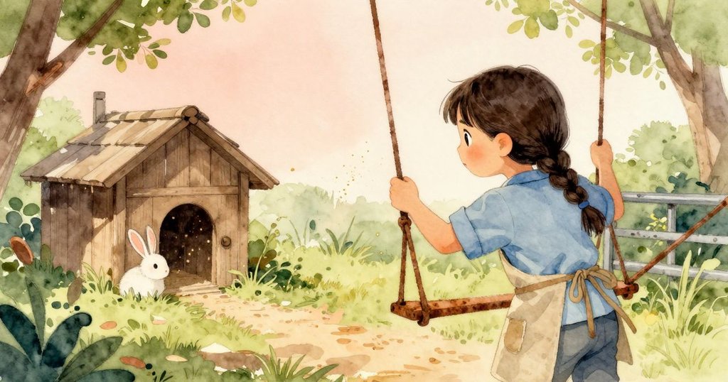 大門終於打開，金色灰塵飛揚，Dina轉向兔舍繼續前行，場景呼應開頭，充滿希望與柔和晨光，故事圓滿落幕