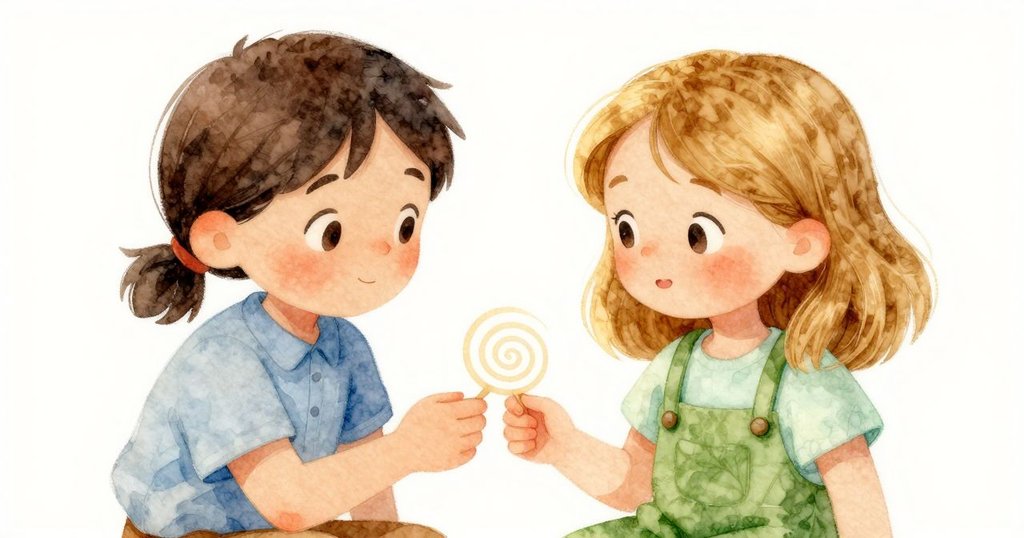 Neve與Sian共享創作成果，Neve輕持新紙，Sian呈現整齊螺旋圖案，情緒平和中展現創作勝利。