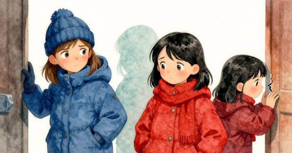 哈蒂憂心地提到牆面傾斜，格里在陰影門口檢查細微裂縫，內外光影強烈對比，情感表露細膩