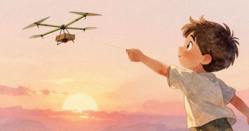 Spiral Marks in the Grass Redirect a Bamboo Copter Test