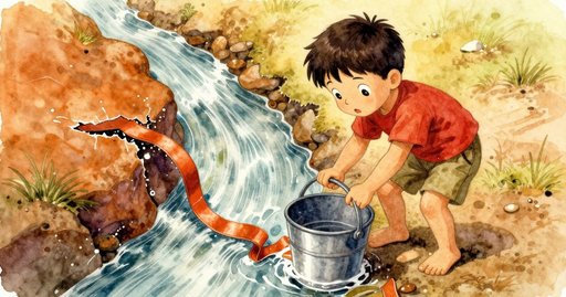 Cracked Bucket Saves the Sandcastle Moat