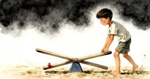 Sand Beneath the Seesaw Brings an Unexpected Balance