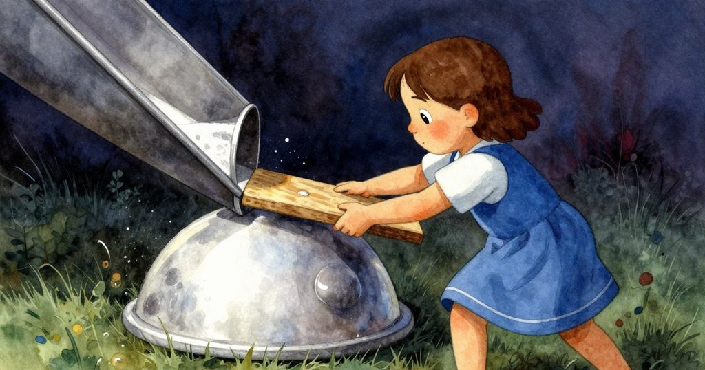 緊張時刻，麵粉穹頂逼近漫溢箱邊，Lana果斷按壓管道並頂住木板，神情堅定動作敏捷。