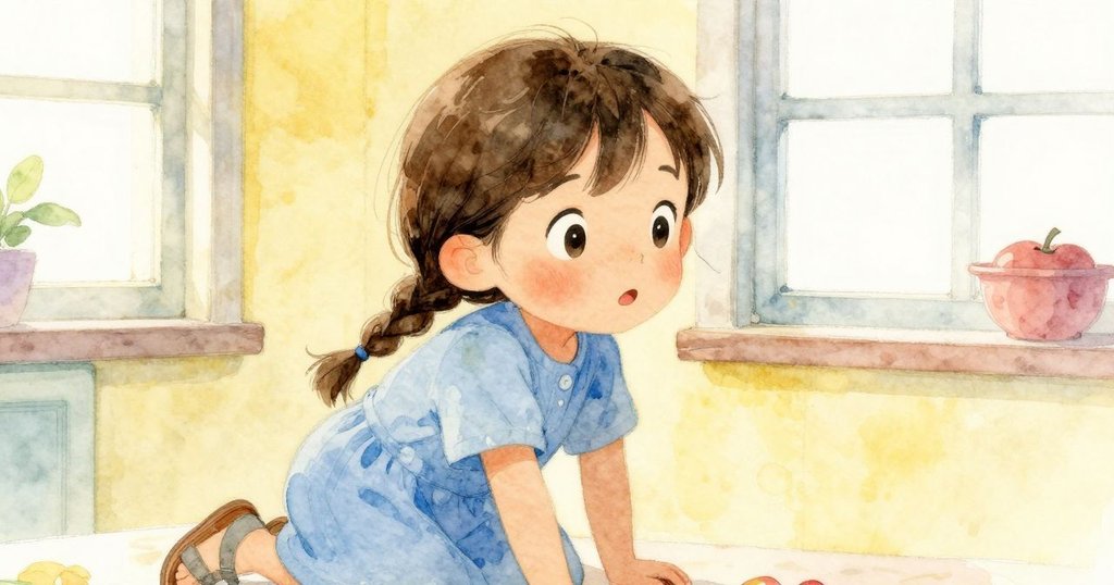 奈莎聽到廚房鈴聲，臉上露出驚訝與關切，專注於聲音變化，故事進入轉折。