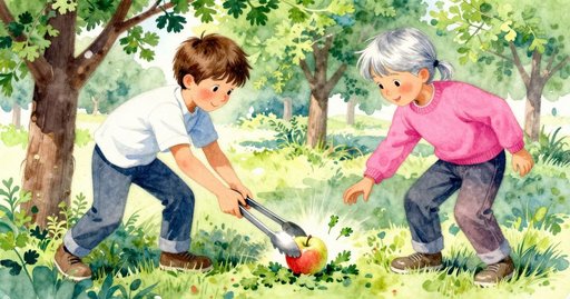 Rolling Apples and the Warm Boards of the Orchard Table