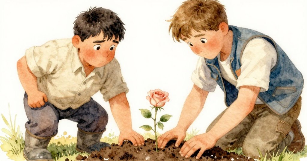 芬坦的手正專注抓取濕潤泥土修補裂縫，細節清晰呈現手與工具精準動作，展現工藝魅力