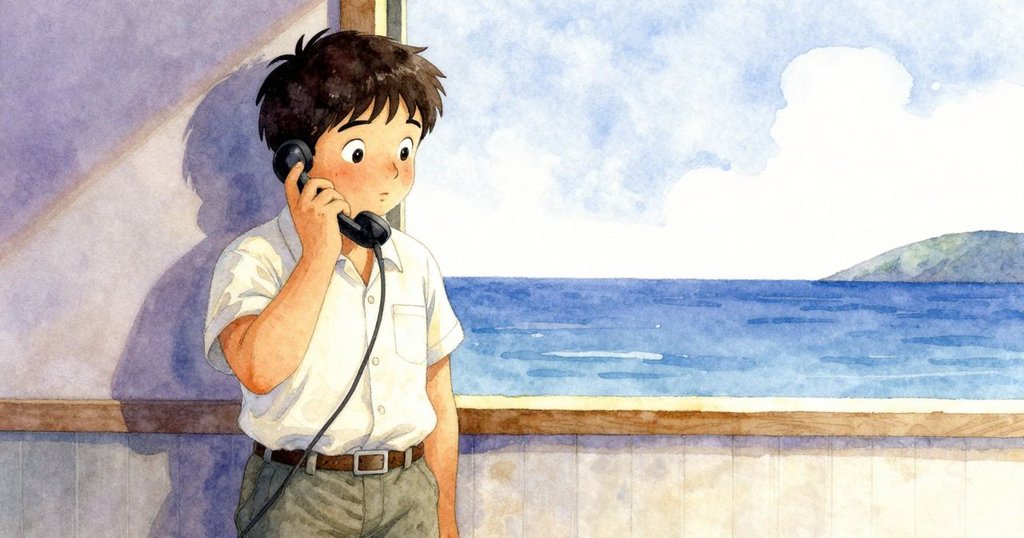 卡爾在舊收音機旁點頭示意,低角度強調其專注神情,內部燈光溫暖且充滿懸疑感