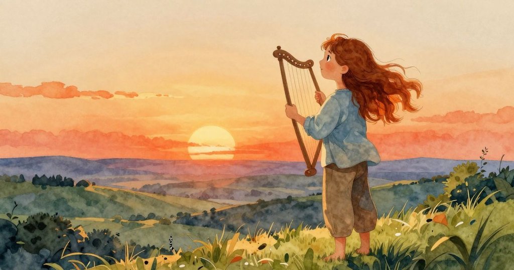 Nadine 面向開闊地平線靜立於山巔，風琴低吟與微風共舞，整個景色充滿希望與未來可能