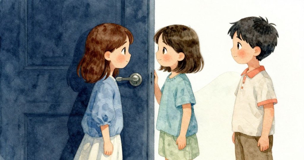 Selene放下手後轉向門口，Jasper靜靜注視玻璃瓶，室內柔和光線中展現平靜與舒緩結局