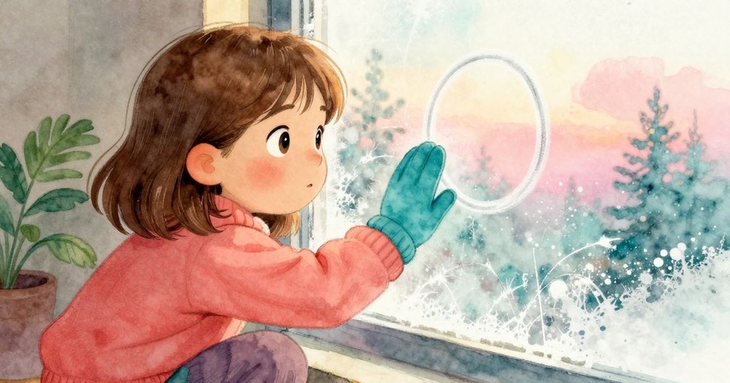 Opal面部表情顯露猶豫，手指在半繪凍圈上猶豫，溫柔室內光線映襯出內心矛盾與專注感