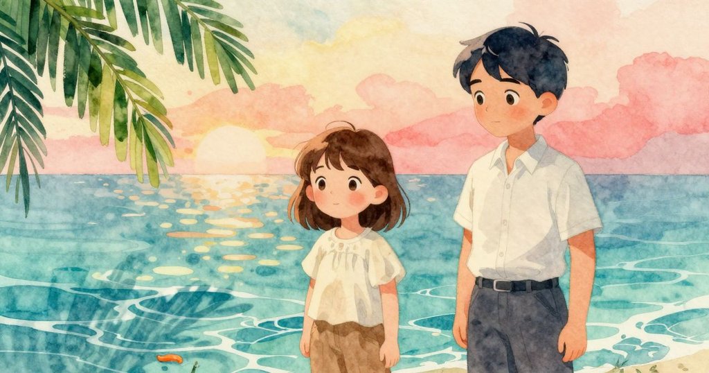 潮池水面起伏變形，橙色鞋帶與跳動光影交織，獨特視角下呈現水紋與抽象質感，神秘氛圍