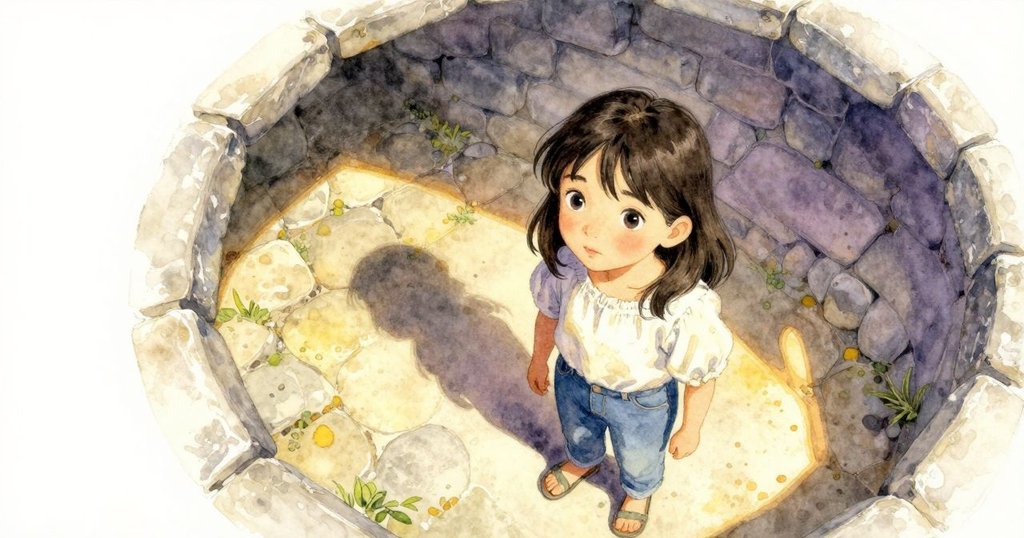 雅斯敏在日晷上調整擠出的青檸膏，鏡頭呈魚眼扭曲視角，青銅尖塔投下的陰影與溫暖光線形成強烈對比