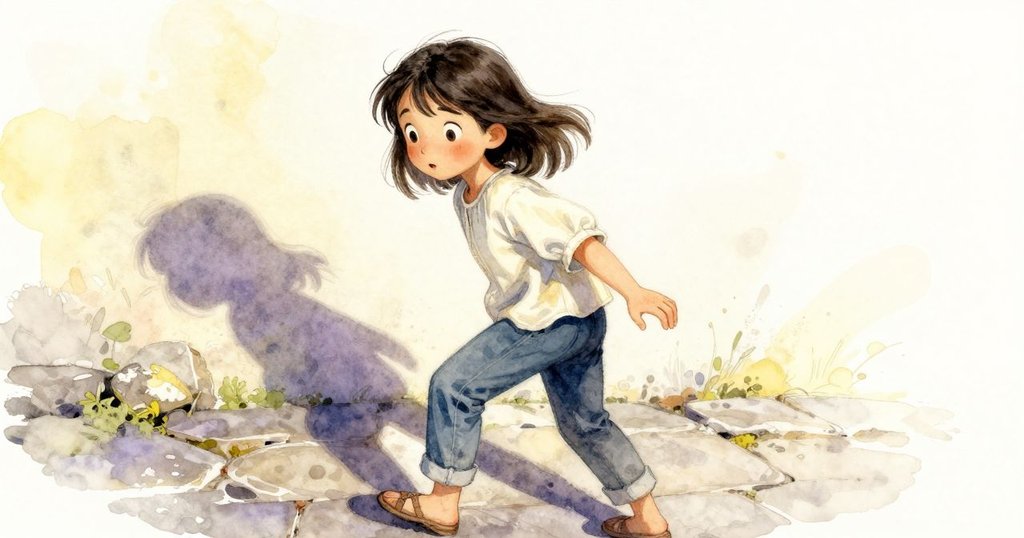 雅斯敏突然因陽光穿透薄雲，青銅尖塔的陰影迅速劃過青檸膏而驚訝後退，動態畫面呈現急促變化和溫暖光線效果