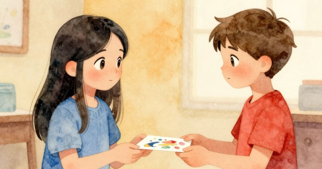 Glynis輕輕將洗好的印片遞給Theo，兩人以默契目光互相致意，暗房中透露出結局的溫馨與寧靜。