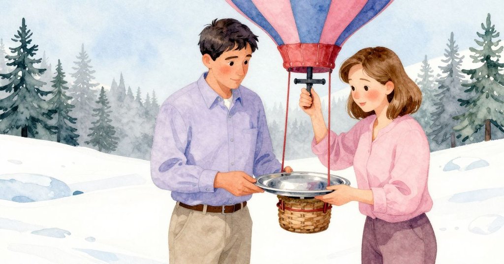 加納調整銀盤, 伊莉絲握住紅線, 籃子內溫暖光影, 雙人互動展現默契與決心