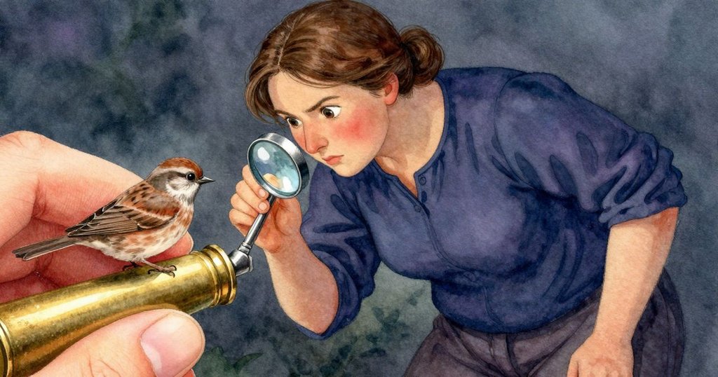 Eve的手專注操作放大鏡與工具於銅柱上,細節豐富呈現專心調整的精緻工序