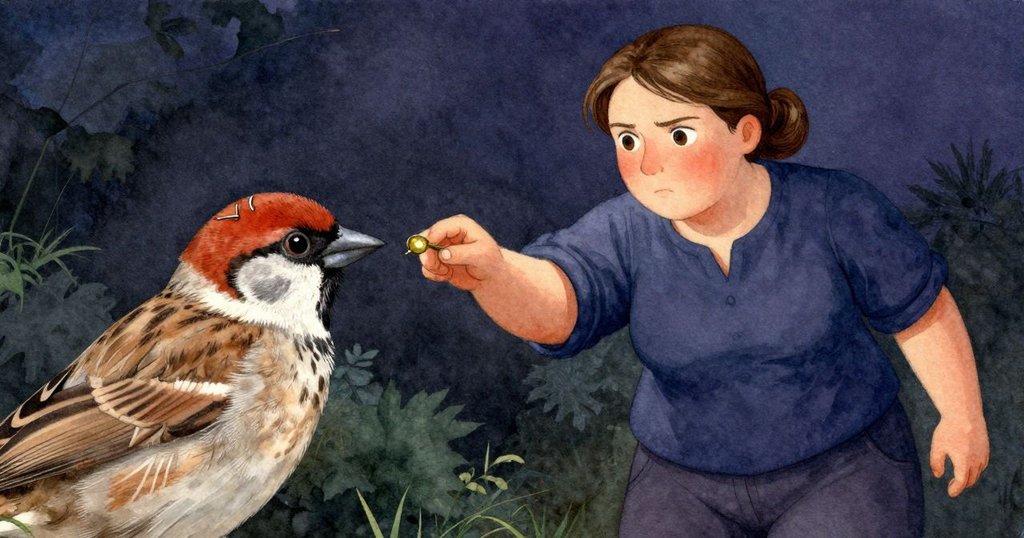 Eve凝視閃光銅釘,手指輕觸懸停於精密銅柱上,氣氛凝重中流露出期待與發現的瞬間